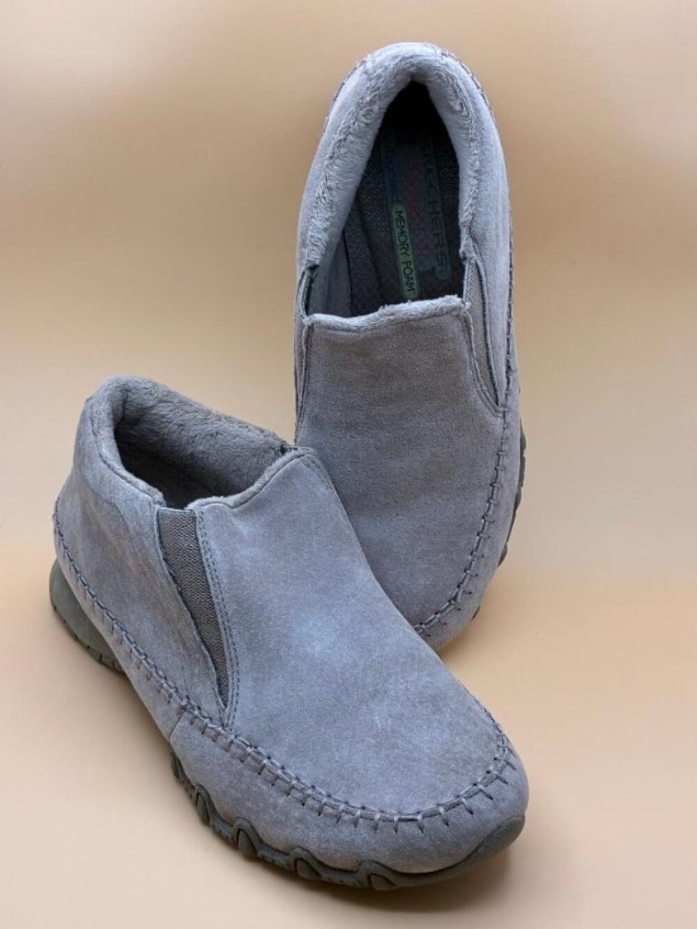 *EUC* Skechers Womens 7.5 Relaxed Fit Bikers Navajo Slip On Mocassin Boot